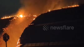 US: Massive Fire Engulfs Historic Hangar In Tustin, California