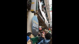 Pro-Palestine protesters rally at Edinburgh Waverley train station