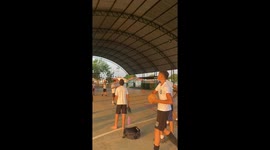 Goalkeeper's powerful throw leads to double ball stuck dilemma in Brazil
