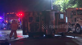 Ventura County Pursuit Crash Ends In Ambulance Catching On Fire
