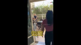 Woman returns from the USA after nearly four years to reunite with her family and friends again