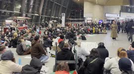 Pro-Palestinian sit-down protest takes place in Glasgow, UK