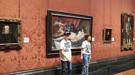 Just Stop Oil activists smash glass of National Gallery painting