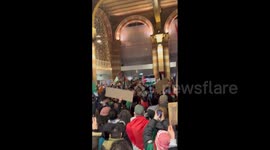 Netherlands: Pro-Palestine Protesters Hold Sit-In At Amsterdam Centraal Station 3