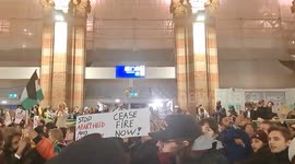 Netherlands: Pro-Palestine Protesters Hold Sit-In At Amsterdam Centraal Station 2