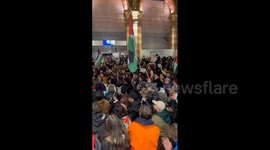 Netherlands: Pro-Palestine Protesters Hold Sit-In At Amsterdam Centraal Station 4