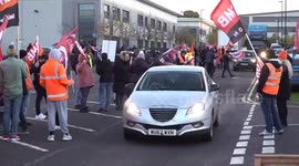 Amazon workers strike in Coventry, UK in long-running pay dispute