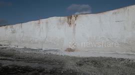Rockfall near Beachy Head sees section of cliff collapse following persistent rain