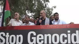 Pro-Palestine protest is held by doctors in Karachi, Pakistan