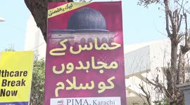 Pro-Palestine protest by doctors in Karachi, Pakistan