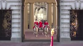 King leaves Buckingham Palace for State Opening of Parliament in London, UK