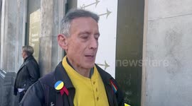Peter Tatchell speaks about the State Opening of Parliament in London, UK