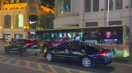 Neon party bus amazes locals in China