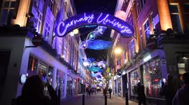 The annual Carnaby Street Christmas Lights was switched on today. The theme of this year was the Carnaby Street universe