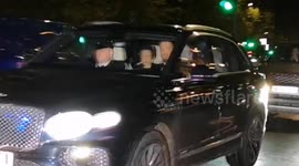 Moment Princess Anne drives past UK Glamour Awards
