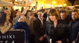Fans cheer as Monica Bellucci enters 64th Thessaloniki International Film Festival