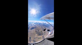 Gravity's dance: skydiver's first wingsuit rodeo soars over Alkersleben, Germany