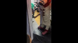 Kids playing with Halloween decoration get a jump scare after it moves *Hilarious*