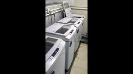 Rebellious Washing Machine Goes Wild in Chinese Laundry Room