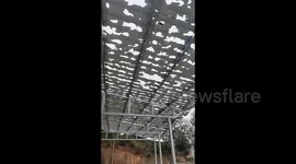 Massive hailstones smash roofs and cars in southern China