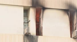 Fire broke out in Pakistan Television Building in Karachi, Pakistan
