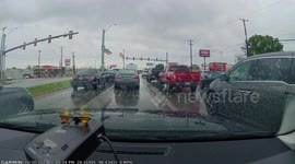 Car Cuts Through Several Lanes