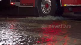 Boyle Heights: Water Main Break Wreaks Havoc On 101 Fwy