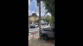 Scene Of Employee Buss Roll Back Accident