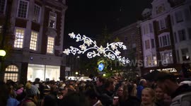 The Marylebone High Street Christmas Lights which this year are made from recycled bottle tops