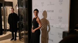 Video showing Vick Hope going commando in a dress that hit one of the national newspaper's front covers compared the dress to the famous Elizbeth Hurley dress