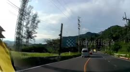 Brazilian tourist arrested 'for causing multiple collisions in drink driving rampage' in Thailand