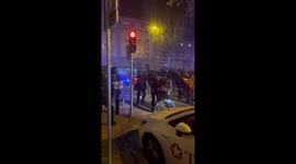 Police clash with protesters opposing Catalan separatist negotiations in Madrid