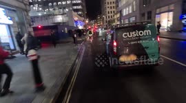 Sleazy rider: Cyclist catches van driver apparently watching porn on his phone while driving through central London