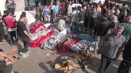 Heartbreaking scene as locals mourn dead relatives after bombs hit Gaza's Shuja'iyya