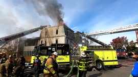 Firefighter injured at 2nd Alarm fire, Mount Carmel, Pennsylvania