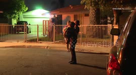 Pomona: Police Evacuate Kids and Family with Two Cars on Fire in Driveway