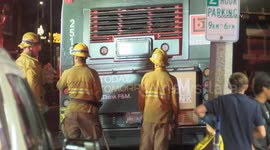 Transit bus crash in Long Beach leaves 12 injured, slams into closed restaurant