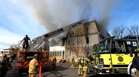 Firefighter injured at 2nd Alarm fire, Mount Carmel, Pennsylvania