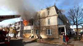Firefighter injured at 2nd Alarm fire, Mount Carmel, Pennsylvania