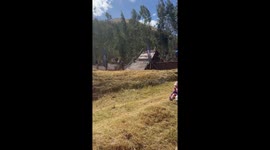 Downhill Extreme Biking Goes Out Of Control