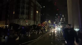 Footage of rehearsals for the Lord Mayor's Show in London, UK