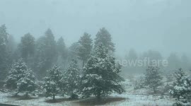 US: Much Of New Mexico Receives Inches Of Snow