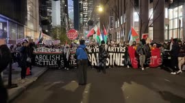 US: Thousands Of Pro-Palestine Demonstrators March Through NYC Midtown