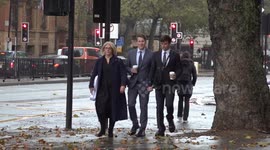 Dustin Lance Black arrives at court with husband Tom Daley in London, UK