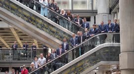Remembrance Day ceremony at Lloyd's of London, UK