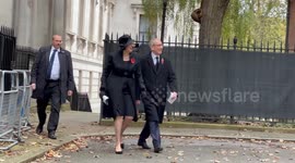 Former UK Prime Ministers arrive at Downing Street for Remembrance Sunday