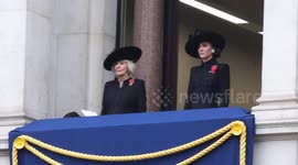 Kate Middleton Princess of Wales and Queen Camilla The Cenotaph London Remembrance Sunday