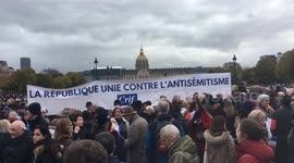 France protest : March against antisemitism, at the call of the government party