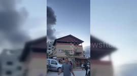 Israel Bombs Near Hospital In Bayt Hanun, Northern Gaza