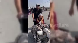 Wheelchair User Flees Northern Gaza